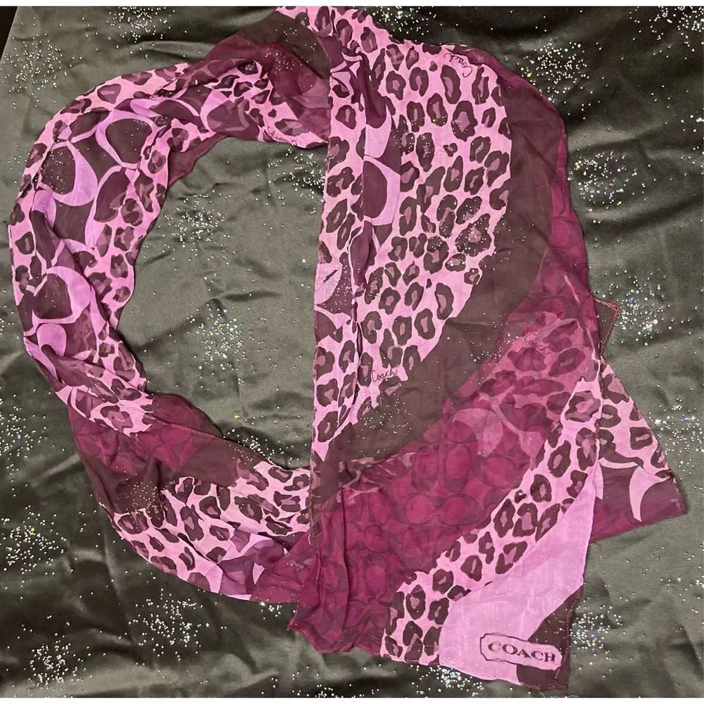 Coach Y2K Animal Print Scarf